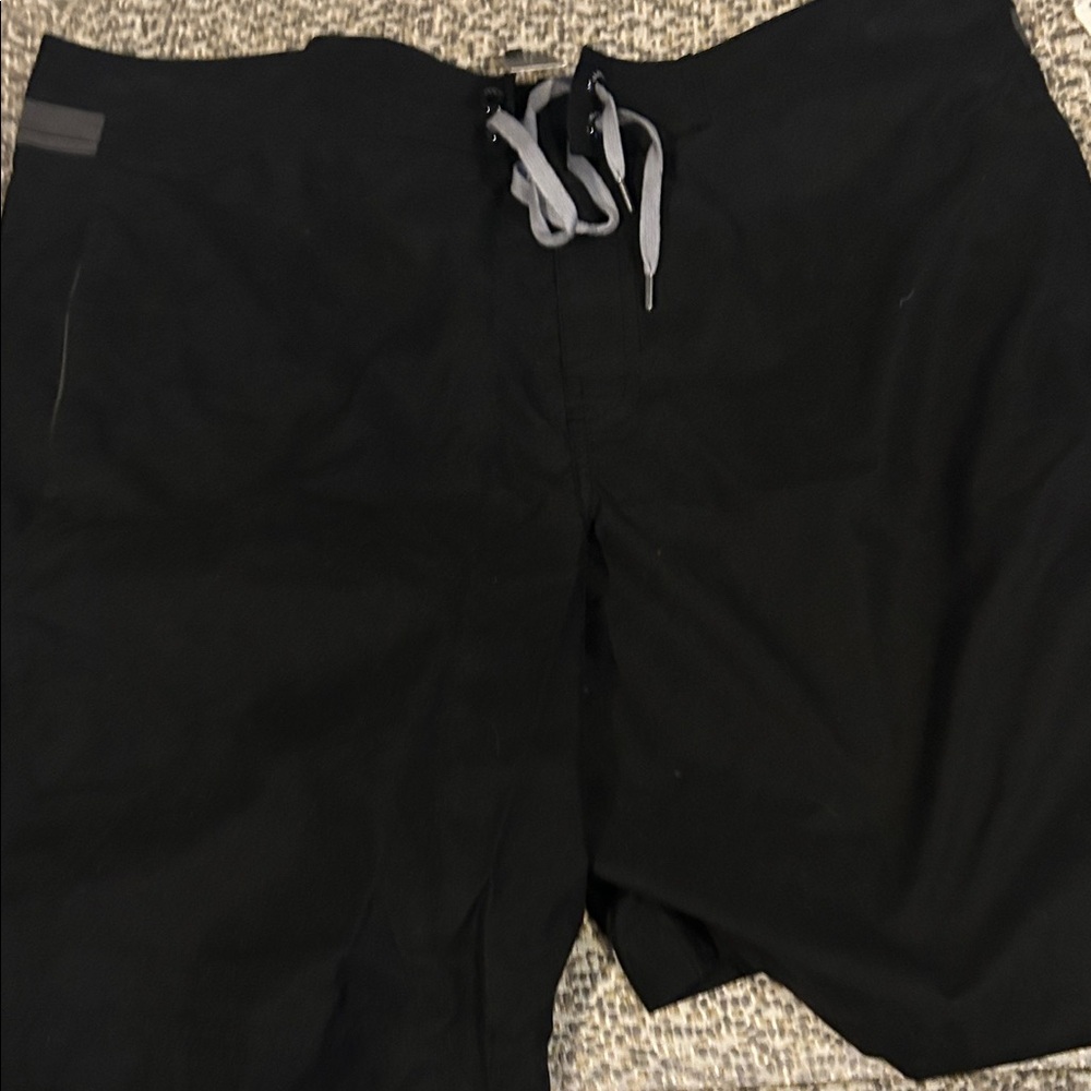 Theory Black Board Shorts with Gray Accents